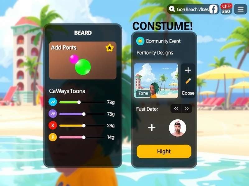 Goa Beach Vibes character customization options